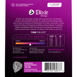 Elixir Nanoweb Acoustic Phosphor Bronze 16077 Medium Light 12-56